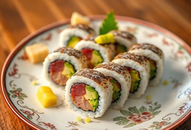Sushi met Tonijn en Avocado