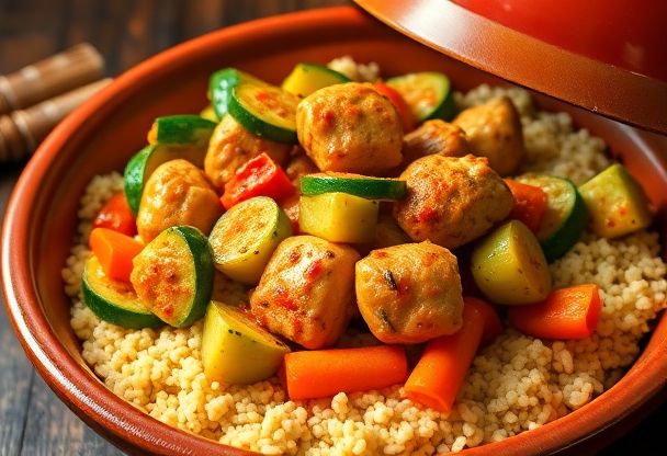 Tajine Kip met Groenten