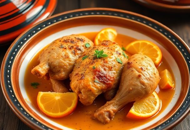 Tajine Kip met Sinaasappel
