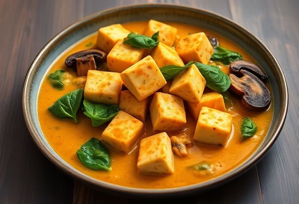 Tofu Curry met Kokosmelk