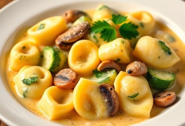 Vegetarische Tortellini Boscaiola