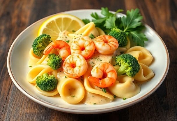 Tortellini met Garnalen en Broccoli