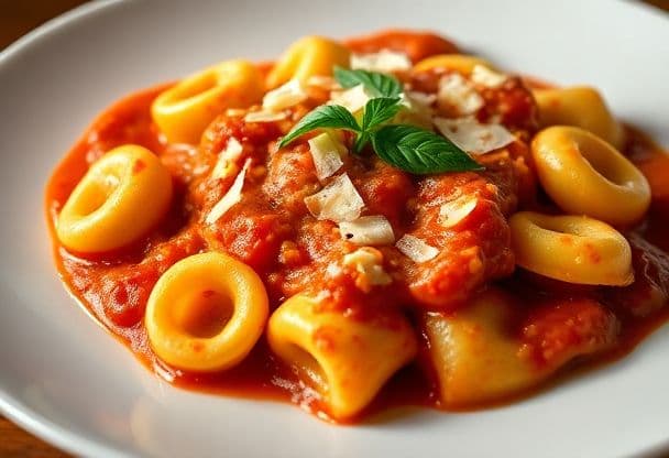 Tortellini in Kruidige Tomatensaus