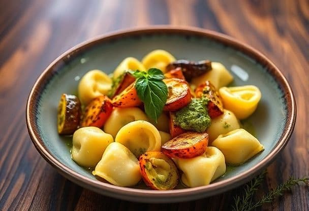 Tortellini met Pesto en Groenten