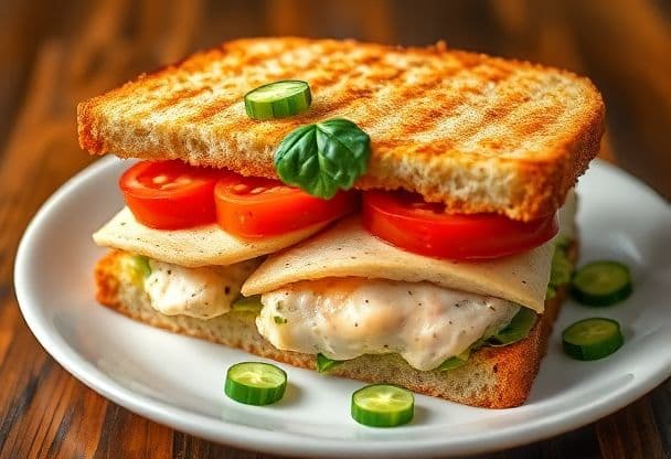 Tosti met Kip, Pesto en Tomaat
