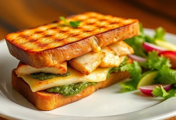 Tosti met Kip en Pesto