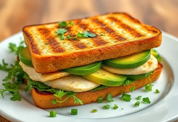 Tosti met Kip en Pesto Avocado