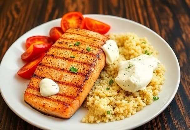 Gegrilde Zalm met Tzatziki