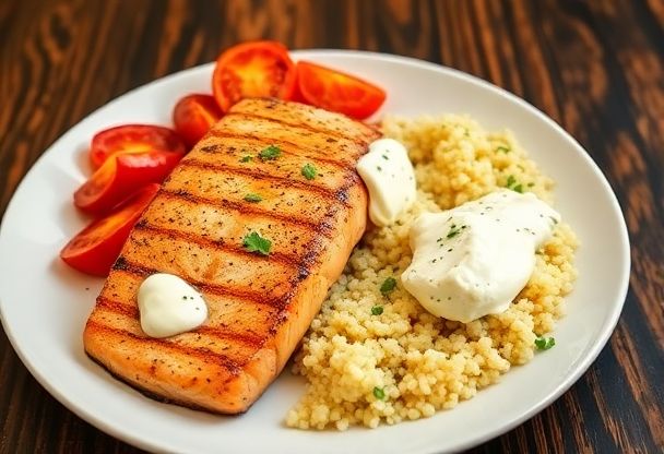 Gegrilde Zalm met Tzatziki