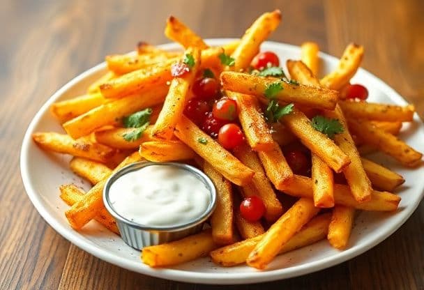 Vegetarische Friet met Kroket