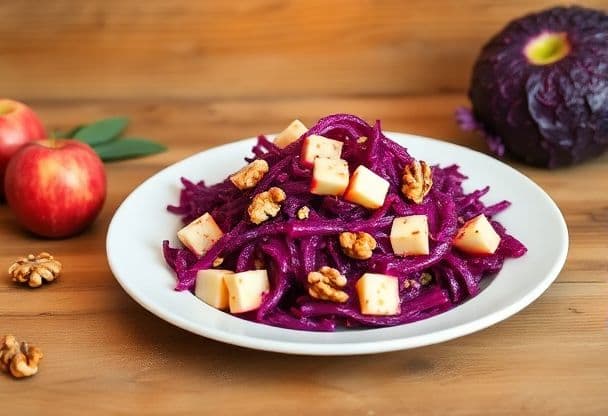 Verfrissende Rode Kool Salade met Appeltjes en Walnoten – Gezond en Snel