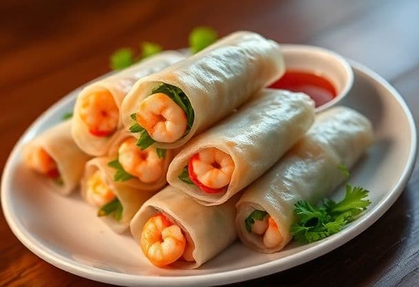 Vietnamese Loempia's met Garnalen