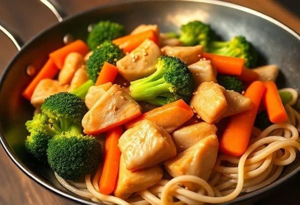 Wok met Kip en Sesam