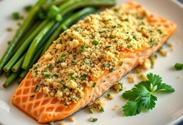 Zalm in de oven met kruidenkorst