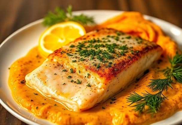 Zalm in de oven met puree van wortel