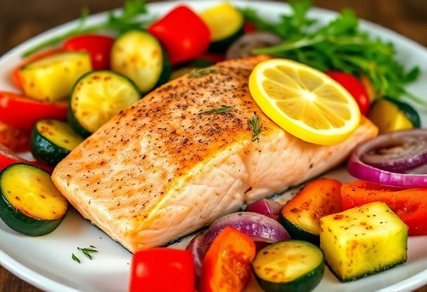 Zalm met Groenten uit de Oven