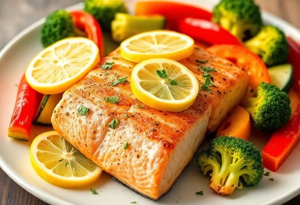 Zalmfilet met Groenten