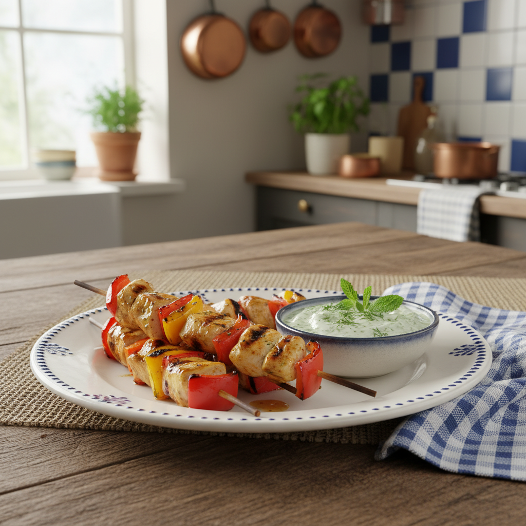 Malse Airfryer Kip en Paprika Spiesjes in 30 Minuten