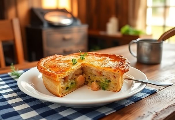 Authentieke Hartige Taart met Zalm en Prei in 35 Minuten