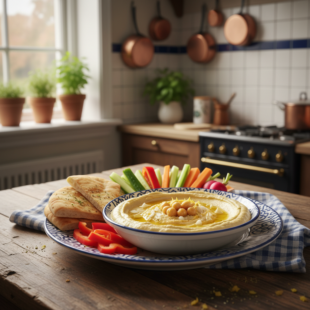 Authentieke Hummus met Knoflook en Citroen