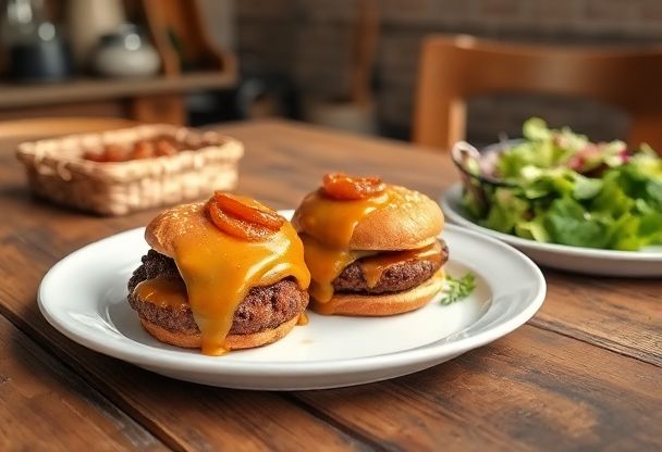 Authentieke Smashed Burgers met Karameliseerde Uiensaus in 35 Minuten