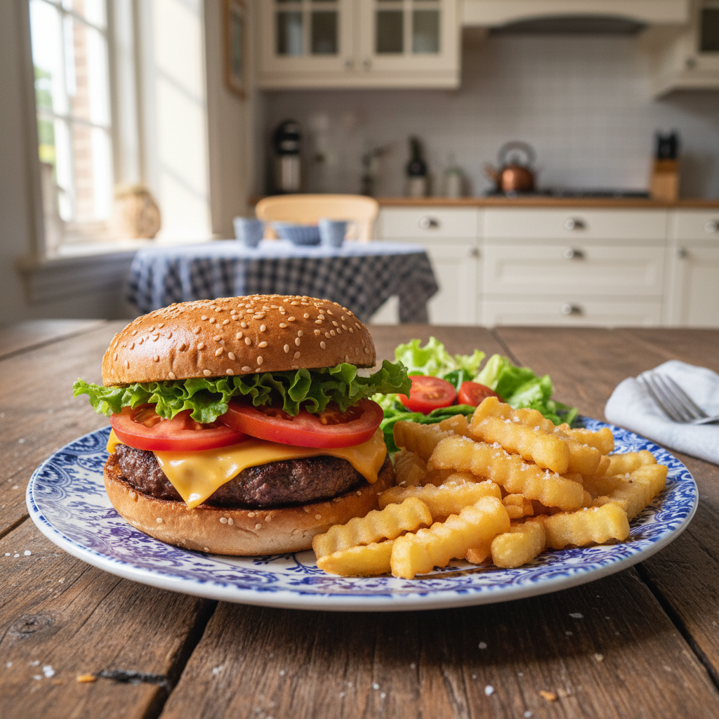 Snelle Friet met Malse Hamburger voor het Gezin Recept | 45 min | Menu ...