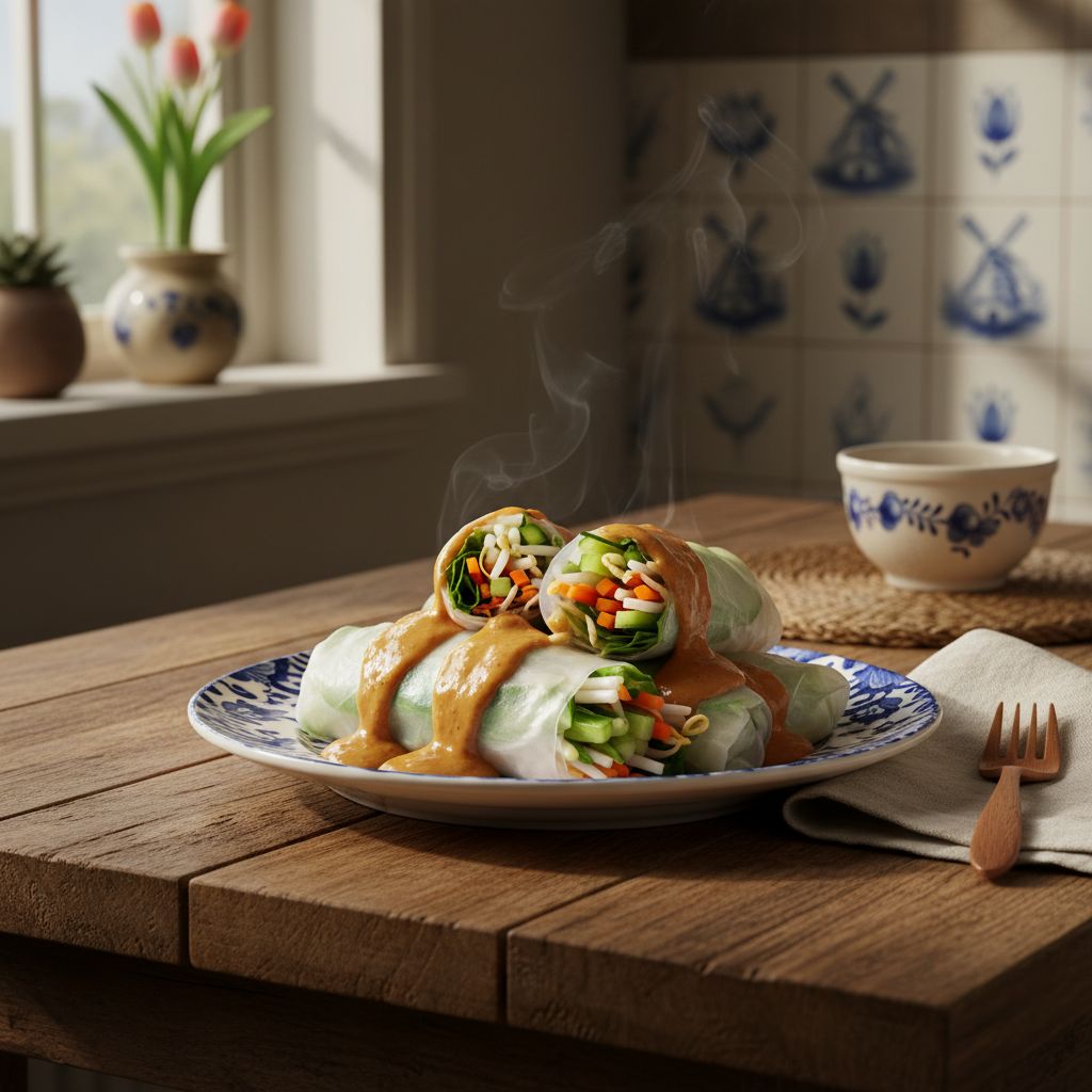Heerlijke Gado Gado Wraps met Pindasaus in Slechts 25 Minuten
