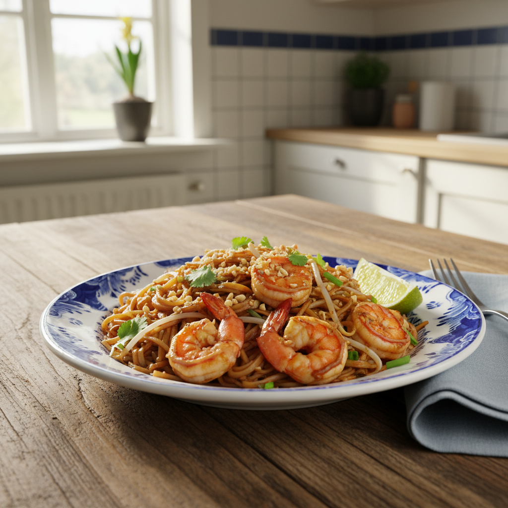 Eenvoudige Garnalen Pad Thai voor een Snelle Doordeweekse Maaltijd
