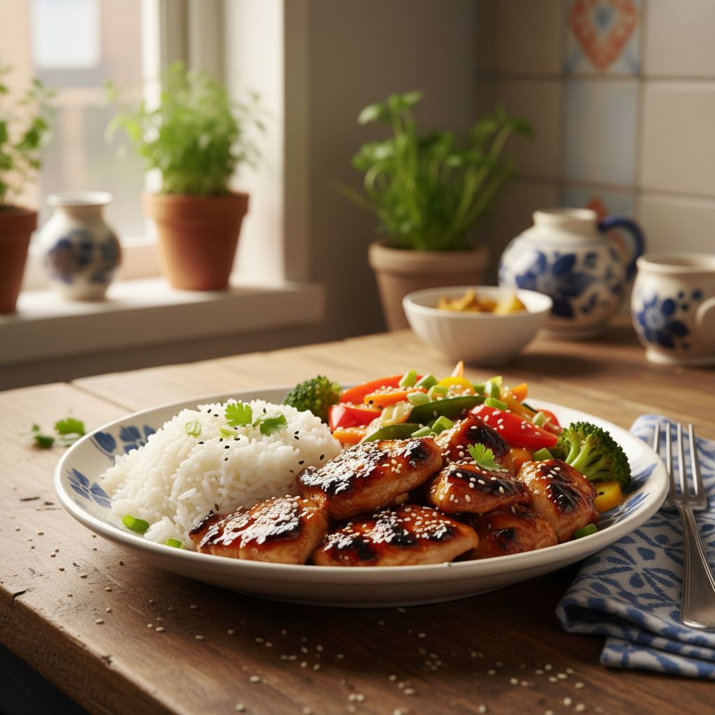 Gegrilde Koreaanse Kip Bowl