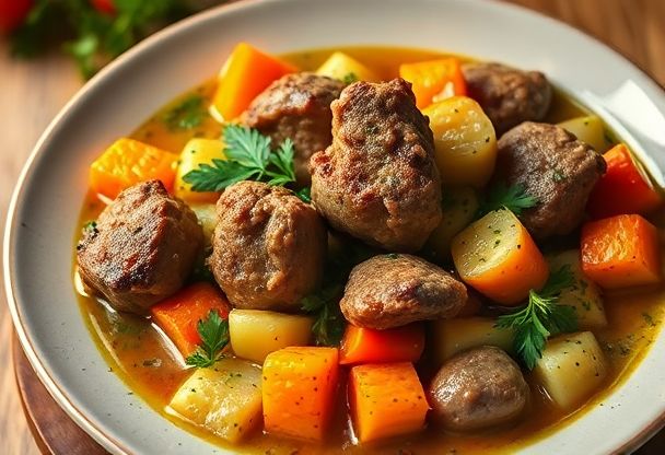 Gezonde Baeckeoffe met Lamsvlees en Groenten