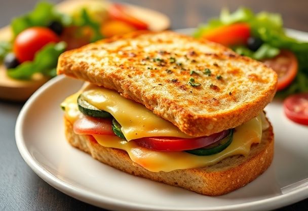 Gezonde Croque Monsieur met Versgebakken Groenten