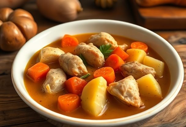 Gezonde Kipstoofpot met Aardappelen en Wortel in 25 Minuten