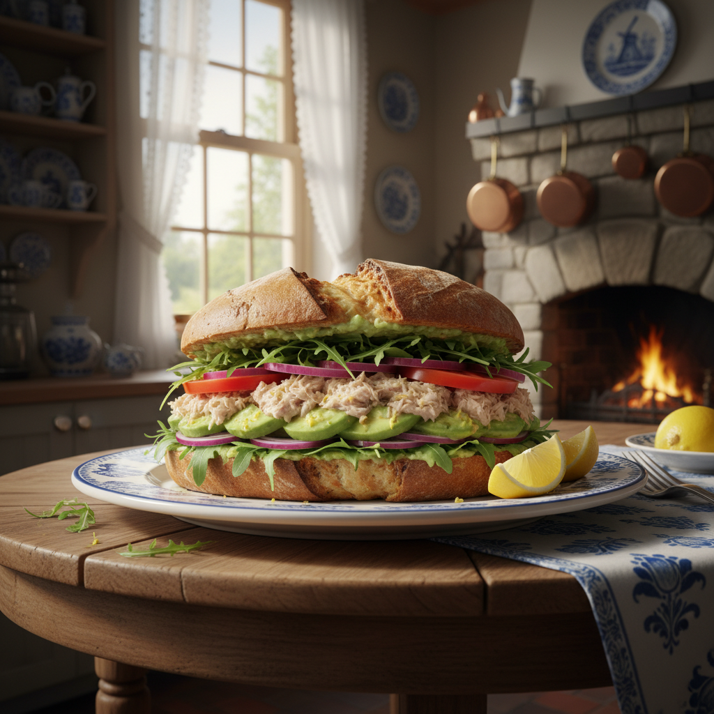 Gigantische Sandwiches met Tonijn en Avocado