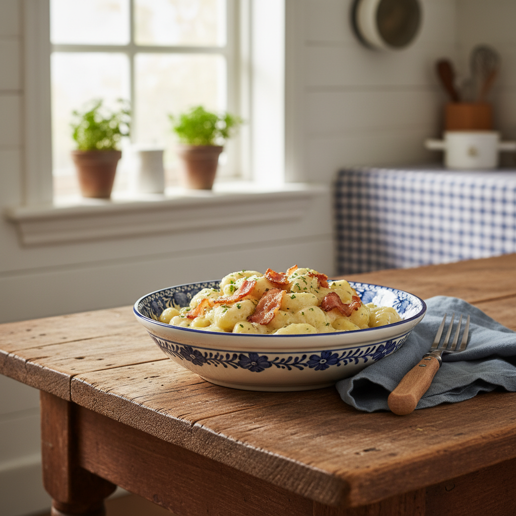 Gnocchi met Kruidenkaas en Spekjes
