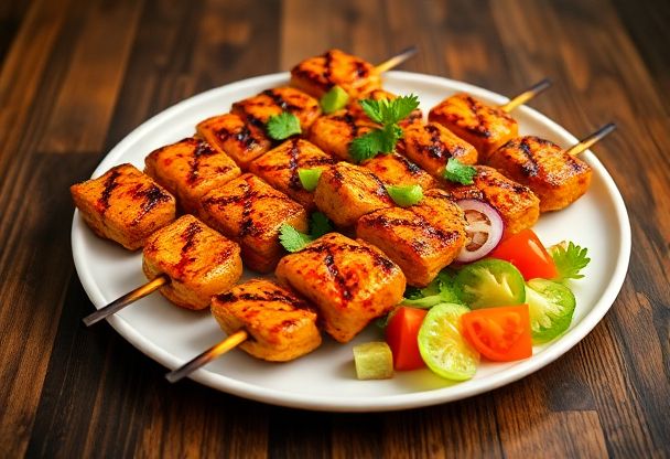 Pittige Gochujang Kip Saté met Knapperige Groenten