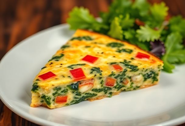Malse Groentefrittata met Verse Spinazie en Paprika