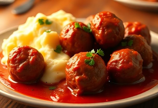 Heerlijke Gehaktballen met Romige Aardappelpuree in 30 Minuten