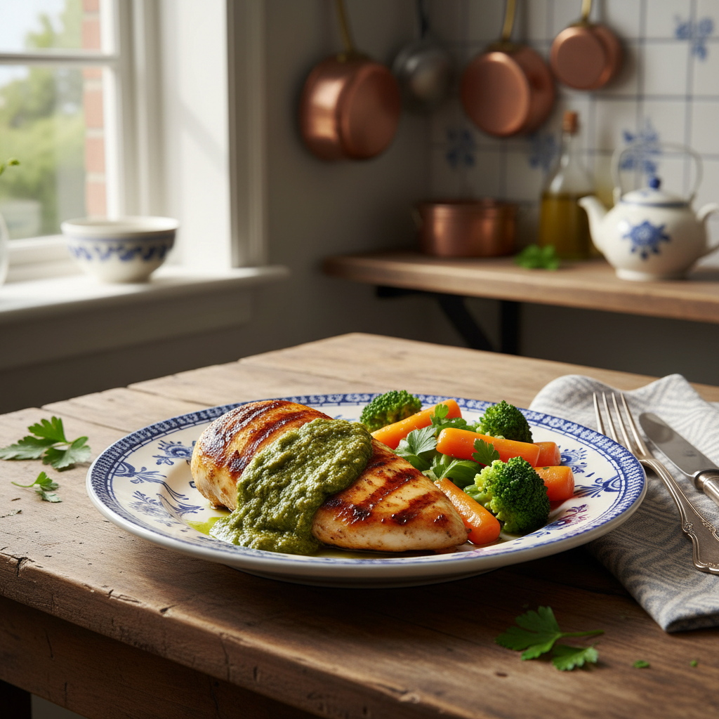 Kipfilet in Pesto Saus met Groenten