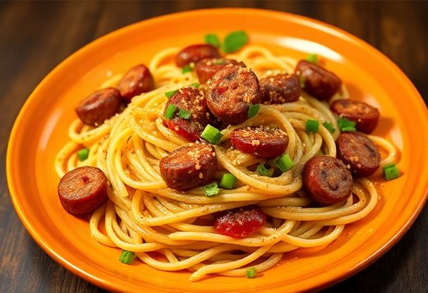 Knapperige Pasta met Venkelworst en Seizoensgroenten