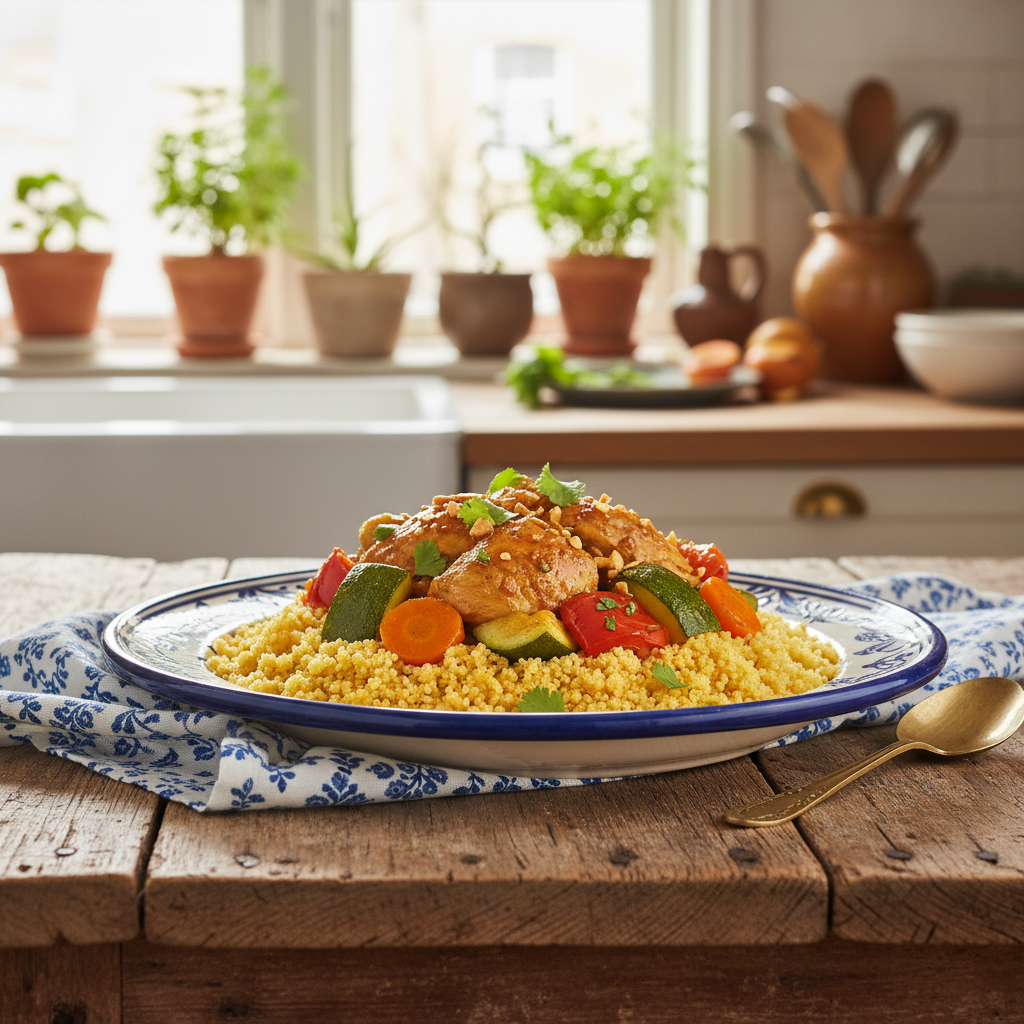 Marokkaanse Tajine met Kip en Groenten