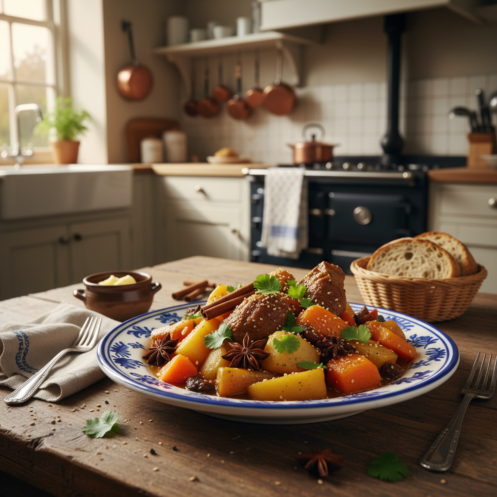 Marokkaanse Tajine met Lamsvlees en Groenten