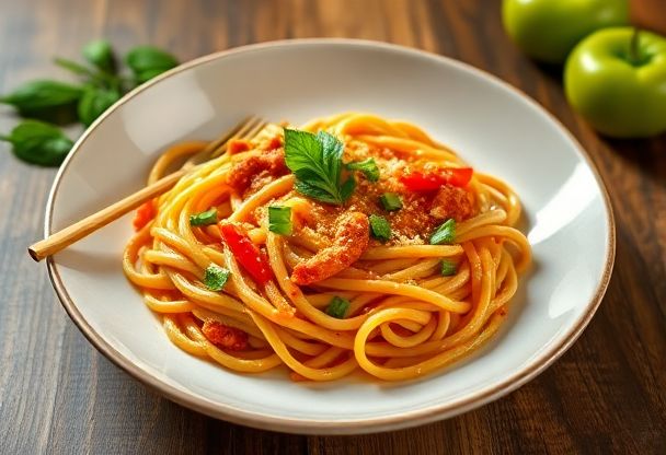 Eenvoudige One Pot Gochujang Pasta voor Drukke Avonden
