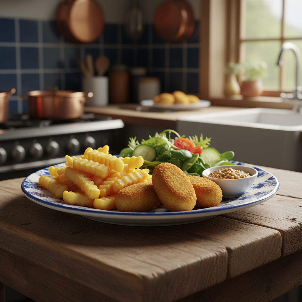 Patat Met Vegetarische Kroketten