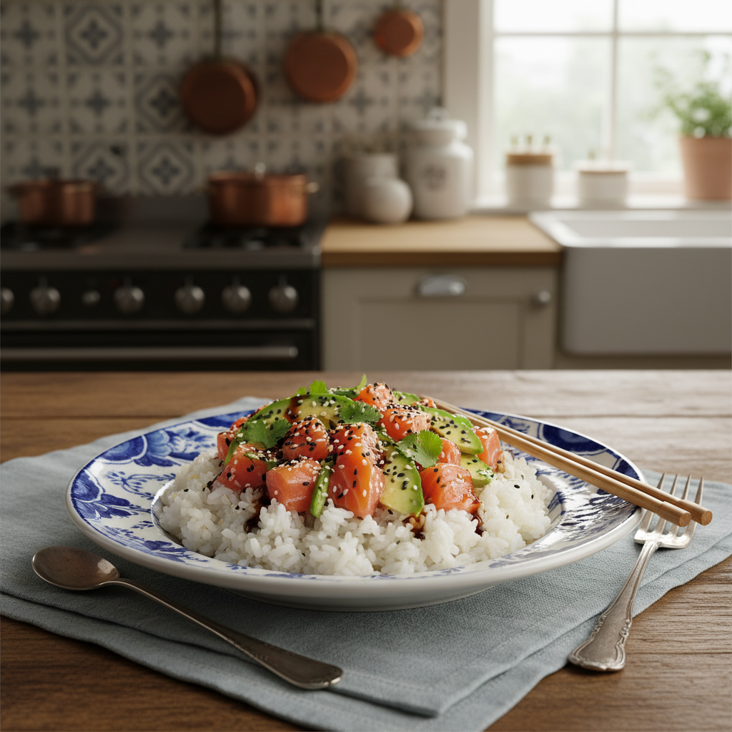 Poké Bowl met Zalm en Avocado