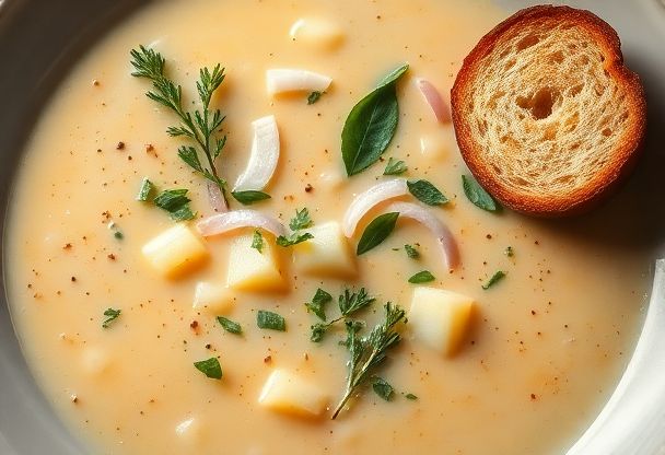 Romige Aardappelsoep met Verse Kruiden in 20 Minuten