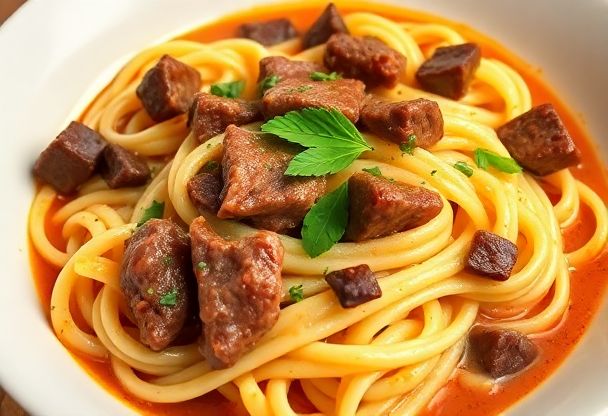 Romige Biefstuk Pasta in 20 Minuten