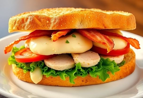 Romige Club Sandwich met Kip en Bacon in 20 Minuten