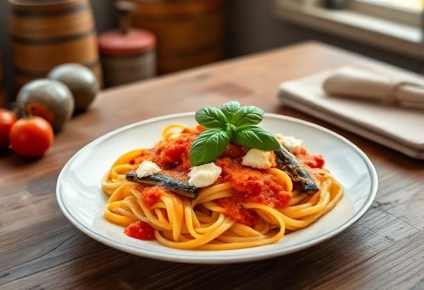 Romige Pasta alla Norma met Ricotta in 20 Minuten
