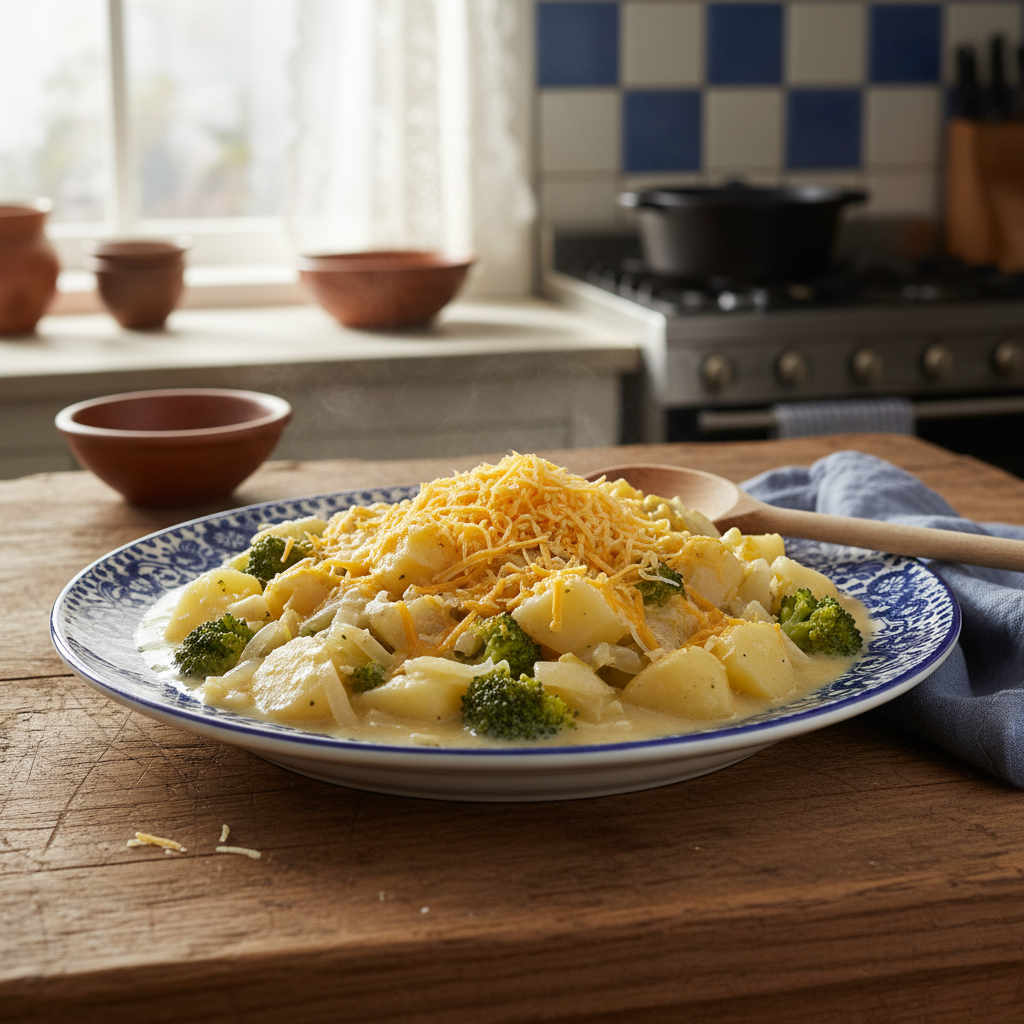 Snelle Aardappel en Broccoli Stoofpot