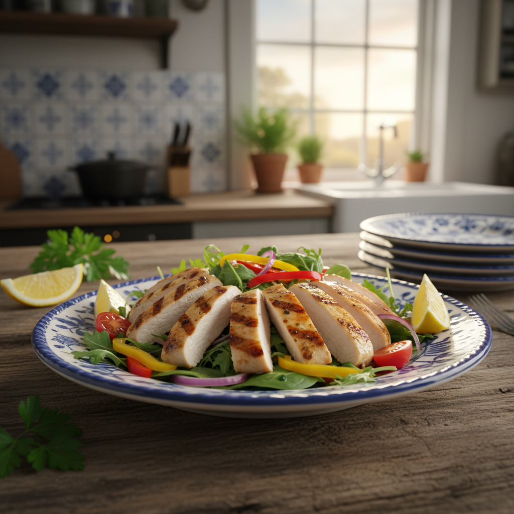 Snelle Gegrilde Kip en Paprika Salade
